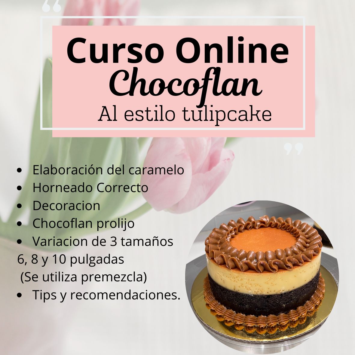 Curso Online Chocoflan Al Estilo Tulipcake